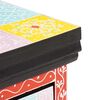 vidaXL Dulap de noapte Multicolour 40 x 30 x 28 cm Lemn masiv de mango