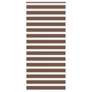 vidaXL Jaluzea tip zebra maro lățime țesătură 105,9 cm poliester