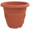 vidaXL Ghiveci rotund pentru flori 6 pcs Roșu cărămidă &Oslash; 26 x 21.5 cm