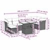 vidaXL Set mobilier de grădină cu perne, 8 piese gri deschis poliratan
