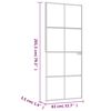 vidaXL Ușă de interior alb 83x201,5 cm sticlă securiz. / aluminiu slim