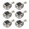 vidaXL Lămpi solare de exterior cu LED, 6 buc., alb, 12 cm, rotund