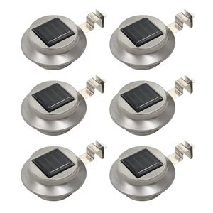vidaXL Lămpi solare de exterior cu LED, 6 buc., alb, 12 cm, rotund