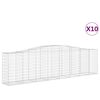 vidaXL Coșuri gabion arcuite 10 buc, 400x50x100/120 cm fier galvanizat