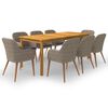 vidaXL Set mobilier de grădină, 9 piese, maro