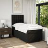 vidaXL Pat box spring cu saltea, negru, 90x200 cm, textil