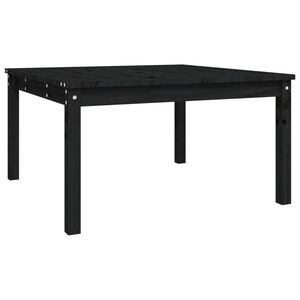 vidaXL Măsuță de grădină, negru, 82,5x82,5x45 cm, lemn masiv de pin