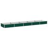 vidaXL Pat de grădină ridicat Verde 400 x 80 x 24 cm