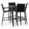 vidaXL Set mobilier de bar pentru grădină, 5 piese, negru