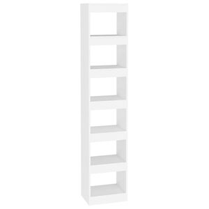 vidaXL Bibliotecă/Separator cameră, alb, 40x30x198 cm