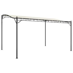 vidaXL Baldachin, crem, 4x3 m 180 g/m&sup2;, țesătură și oțel
