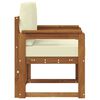 vidaXL Canapea de exterior Lemn de acacia solid și poliester natural