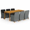 vidaXL Set mobilier de grădină, 9 piese, gri deschis