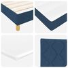 vidaXL Pat boxspring cu saltea albastru 180 x 200 cm țesătură