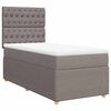 vidaXL Pat box spring cu saltea, gri taupe, 80x200 cm, textil