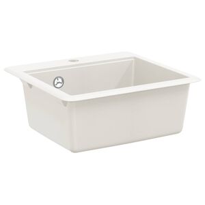 vidaXL Chiuvetă 80% Quartz și 20% Rășină 470 x 440 mm Alb