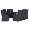 vidaXL Set mobilier de grădină cu perne, 9 piese, negru