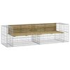 vidaXL Bancă de grădină cu gabion, 244x71x65,5 cm, lemn pin impregnat
