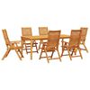 vidaXL Set de masă pentru grădină 7 pcs Maro Lemn Solid de Acacia