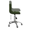 vidaXL Scaune de bucătărie pivotante, 2 buc., verde &icirc;nchis, catifea