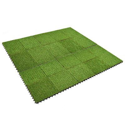 vidaXL Plăci de iarbă artificială, 20 buc, 30x30 cm, Verde