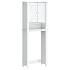 vidaXL Depozitare deasupra toaletei &bdquo;BERG&rdquo; alb 60x27x164,5 cm lemn