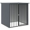 vidaXL Cușcă c&acirc;ine cu acoperiș, negru, 110x103x109 cm, oțel galvanizat