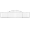 vidaXL Coșuri gabion arcuite, 20 buc., 300x30x60/80cm, fier galvanizat