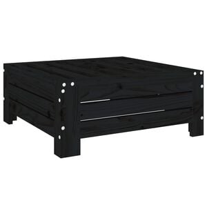 vidaXL Mască pentru suport de umbrelă, negru, lemn masiv de pin