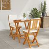 vidaXL Set bistro 3 pcs Maro lemn masiv de acacia