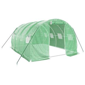 vidaXL Seră cu cadru din oțel, verde, 12 m&sup2;, 4x3x2 m