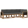 vidaXL Set de canapele de exterior 5 buc. Natural și Antracit