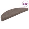 vidaXL Covorașe autoadezive pentru scări, 10 buc., 56x17x3 cm, bej, semirotunde