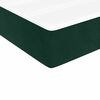 vidaXL Pat box spring cu saltea, verde &icirc;nchis, 100x200 cm, catifea