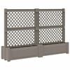 vidaXL Ghiveci mare cu trellis 2 buc. PP Gri
