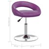 vidaXL Scaune de masă pivotante, 4 buc., violet, piele ecologică