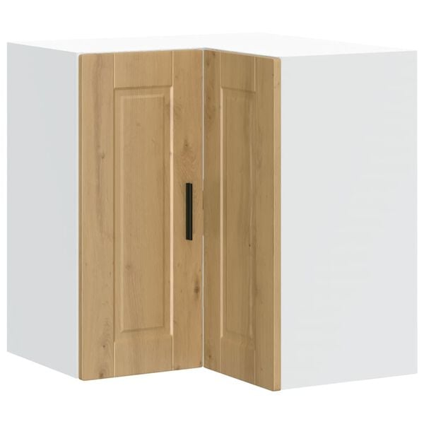 vidaXL Dulap de colț de bucătărie „Porto” din lemn de stejar artizanal