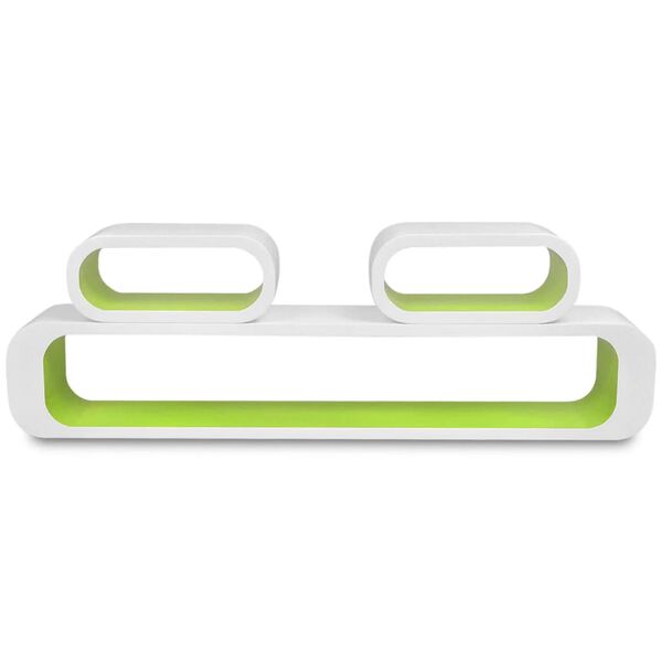 vidaXL Rafturi cub de perete, 6 buc., verde și alb