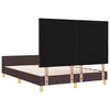 vidaXL Cadru de pat cu headboard Maro &icirc;nchis 160 x 200 cm țesătură