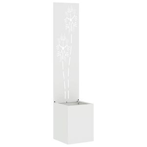vidaXL Ecran de intimitate pentru grădină Floral Alb 32 x 32 x 150 cm