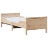 vidaXL Cadru de pat cu saltea extensibilă Maro 80 x 200 cm