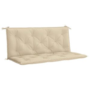 vidaXL Pernă bancă de grădină, bej, 120x(50+50)x7 cm, material oxford