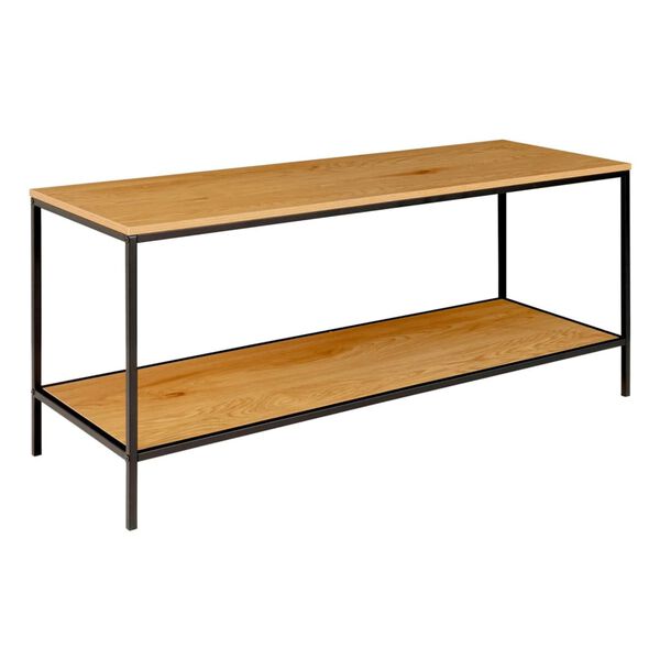 House Nordic Suport TV cu 2 rafturi &bdquo;Avery&rdquo;, stejar și negru