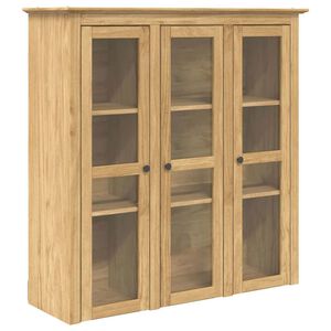 vidaXL Dulap cu uși din sticlă BODO Maro miere 115,5 x 38,5 x 117,7 cm