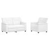 vidaXL Set de canapea 2 pcs Alb Piele artificială