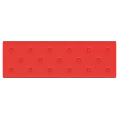 vidaXL Panouri de perete 12 buc. roșu 90x30 cm piele ecologică 3,24 m²