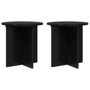 vidaXL Suport pentru plante 2 pcs Negru 40 x 40 x 40 cm Lemn prelucrat