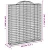 vidaXL Coșuri gabion arcuite, 25 buc 200x50x220/240cm, fier galvanizat