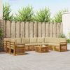 vidaXL Set canapea sectională cu pernă 11 pcs Natural și Bej