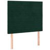 vidaXL Pat box spring cu saltea, verde &icirc;nchis, 90x190 cm, catifea